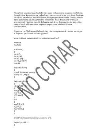 Ordenación de vectores en c++ | PDF