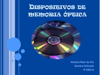 Dispositivos de memoria óptica Victoria Ram de Viu Sandra Orihuela 4º ESO A 