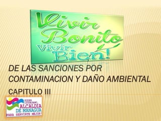CAPITULO III
DE LAS SANCIONES POR
CONTAMINACION Y DAÑO AMBIENTAL
 
