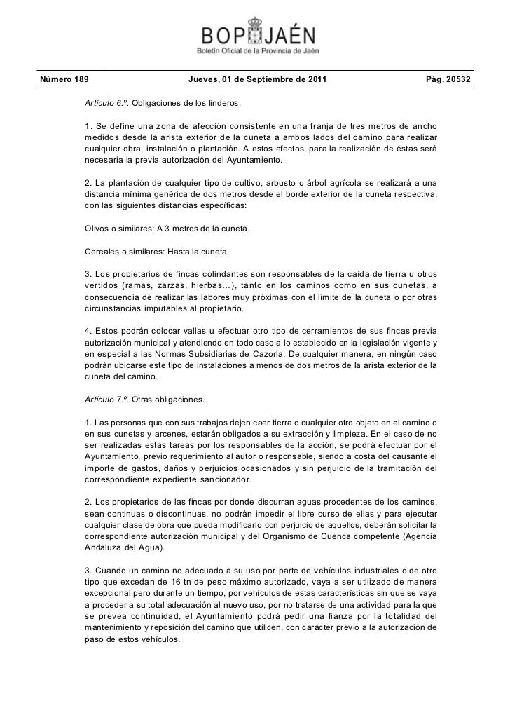Ordenanza Municipal Reguladora Del Uso Mantenimiento Y Proteccion De