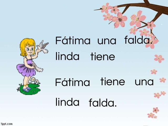 Ordenar oraciones ¨f¨