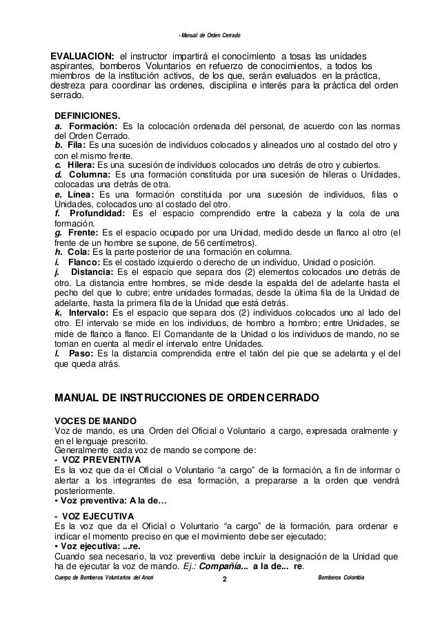 manual de orden cerrado venezuela pdf