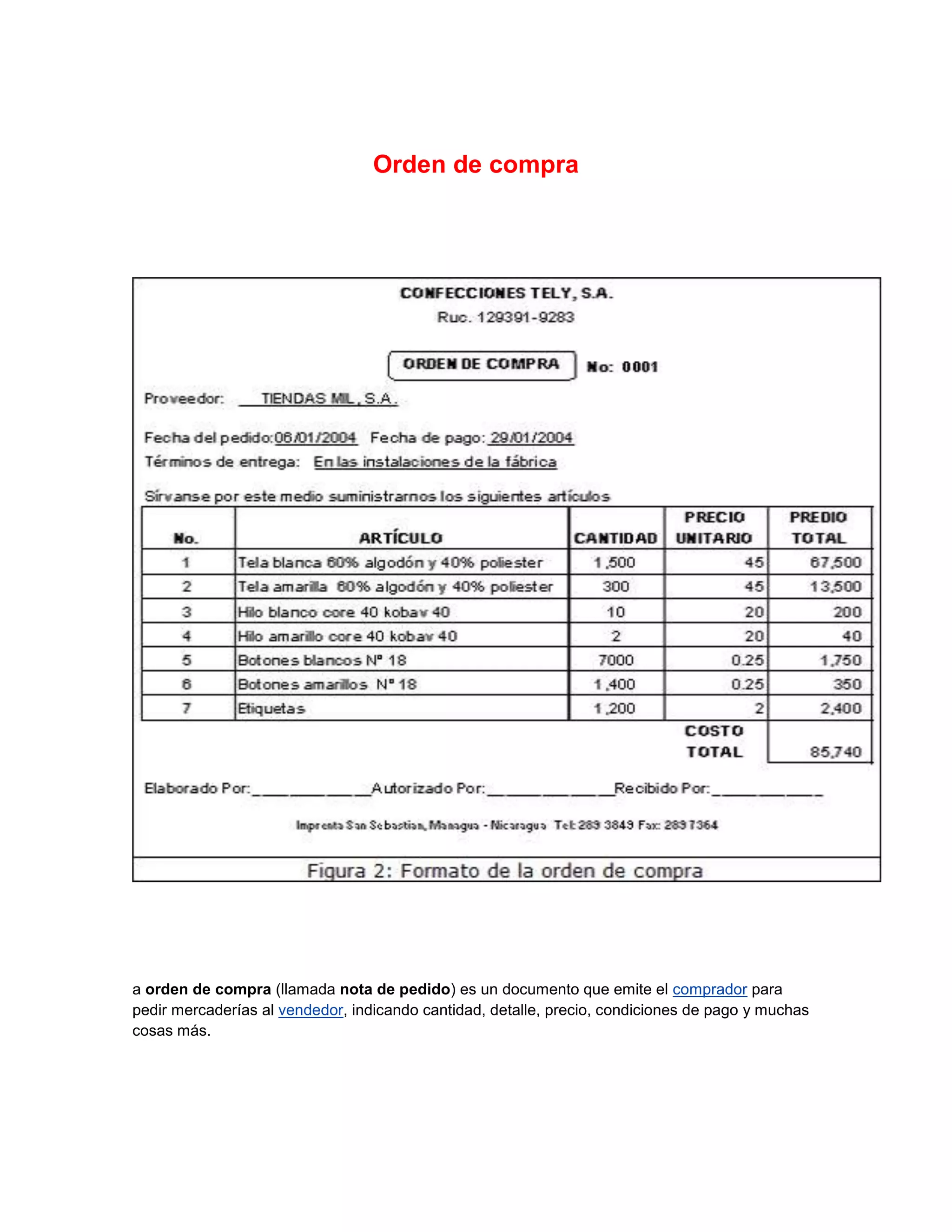 Orden de compra 1[1] | DOCX