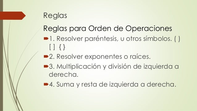 Orden de operaciones matematicas pdf file