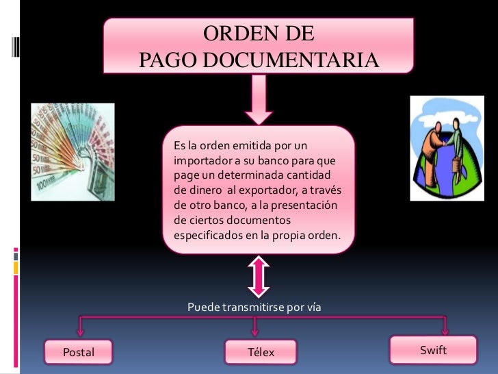 Orden de pago y cheque internacional