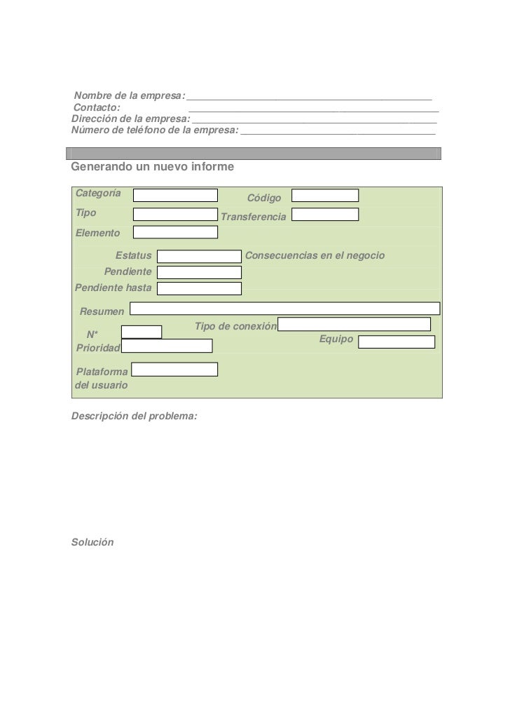 formato para orden de trabajo