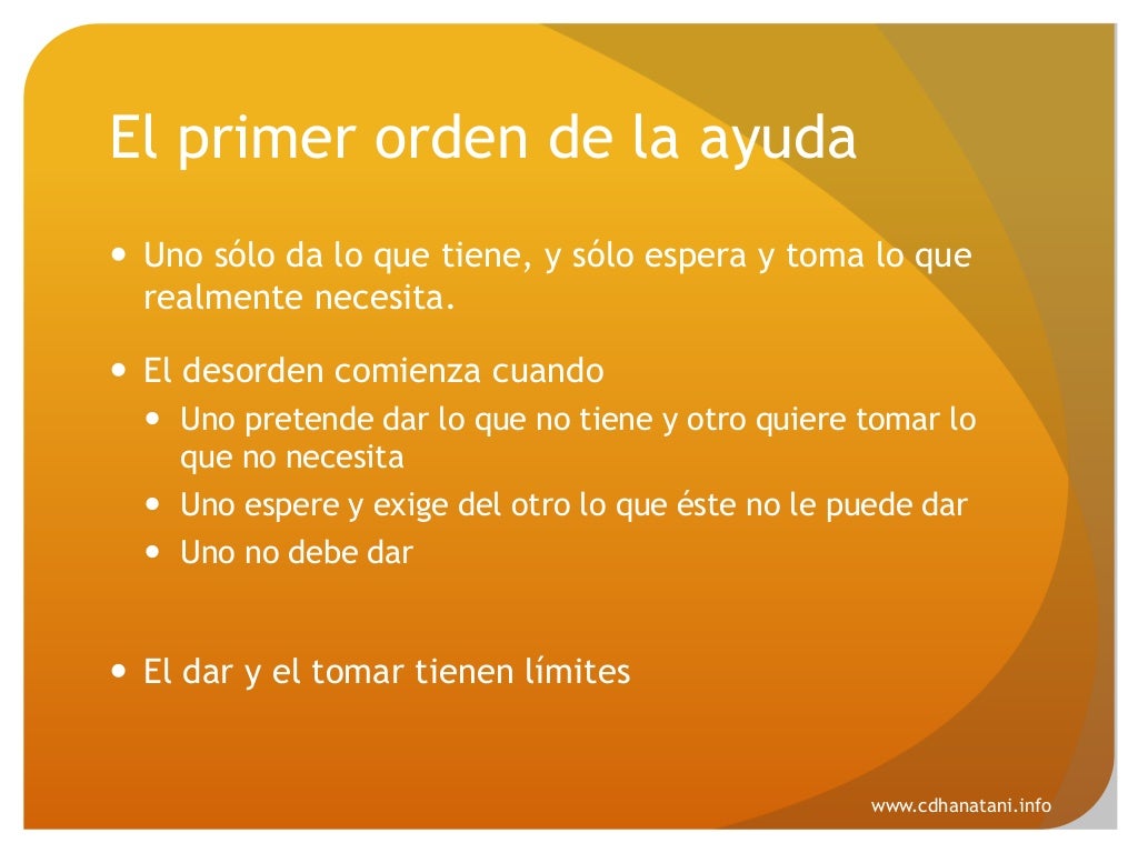 Los Órdenes de la Ayuda