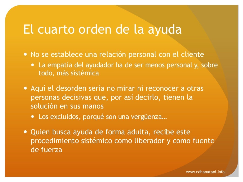 Los Órdenes de la Ayuda