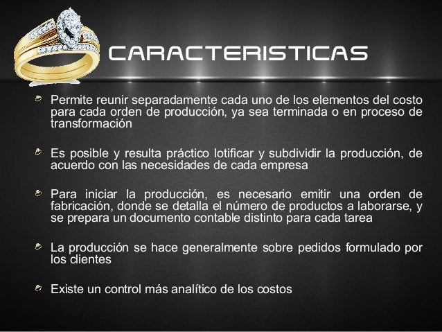 Ordenes de produccion y proceso productivo