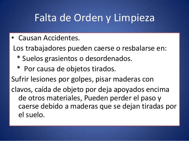 orden y limpieza