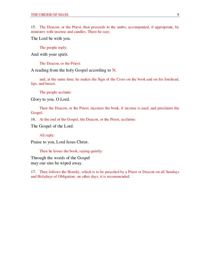 holy thursday mass order pdf holy thursday mass order pdf