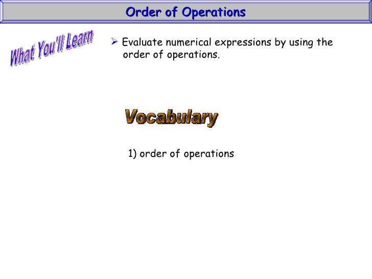 Order of operations