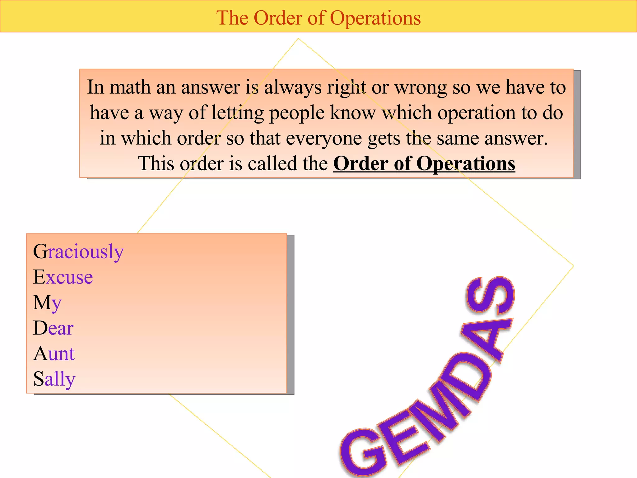 Order Of Operations | PPT