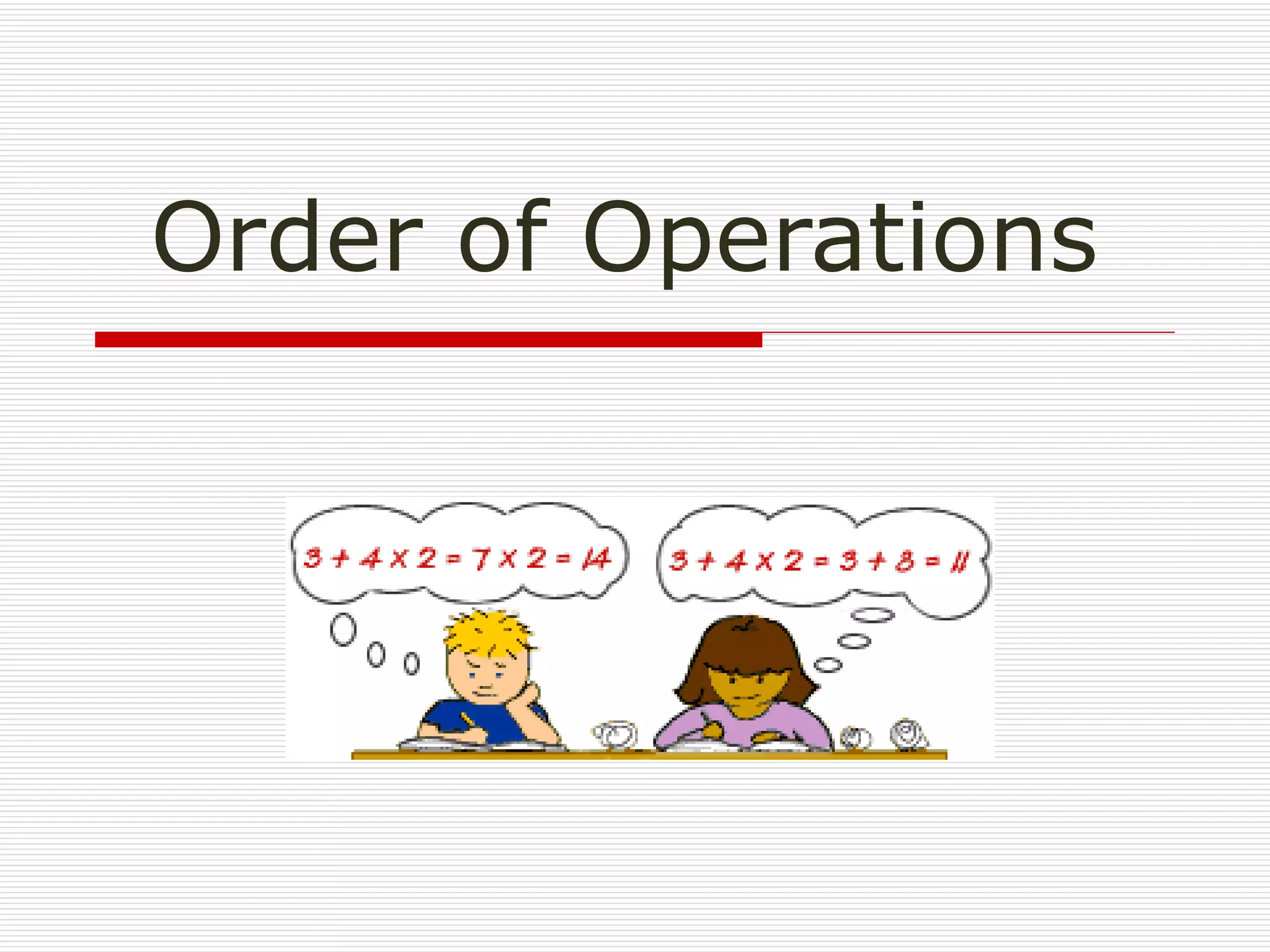 Order of Operations 