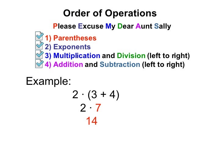 Order of Operations