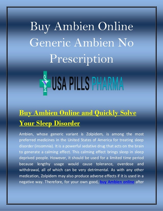 Ambien online with prescription