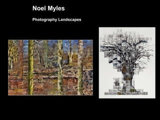 Noel Myles
Photography Landscapes
William Daniels
Daniels begins his painting process
by first constructing models and lo-fi
maquettes, often of well-known paintings,
from cereal boxes, masking tape and
cigarette papers. After each model has
been completed Daniels starts the slow
process of rendering in painstaking detail
each of its cuts, tears and folds.

 