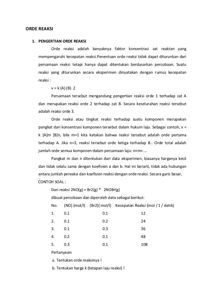 Yuk Mojok! 25+ Contoh Soal Laju Reaksi