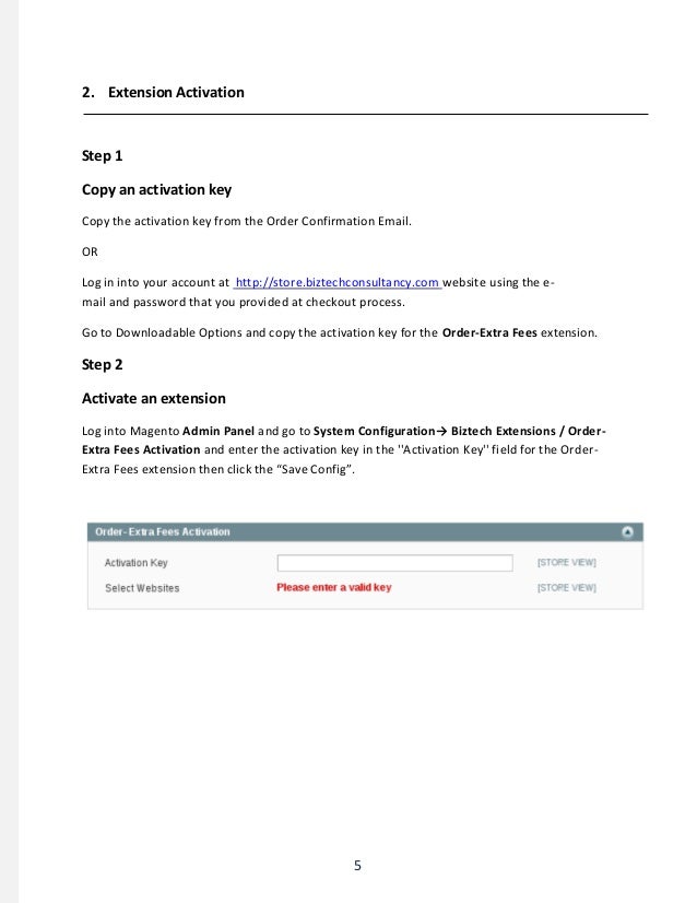 OrderExtra Fees Extension User Guide