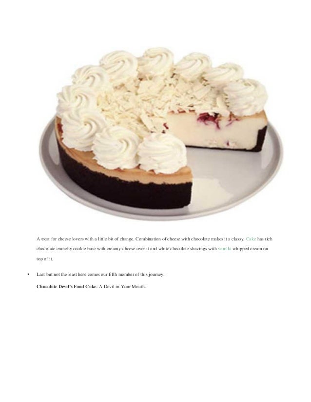 Order Five Different Types Of Chocolate Cake