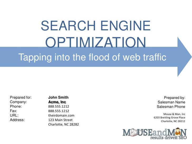 seo sales quote and order form