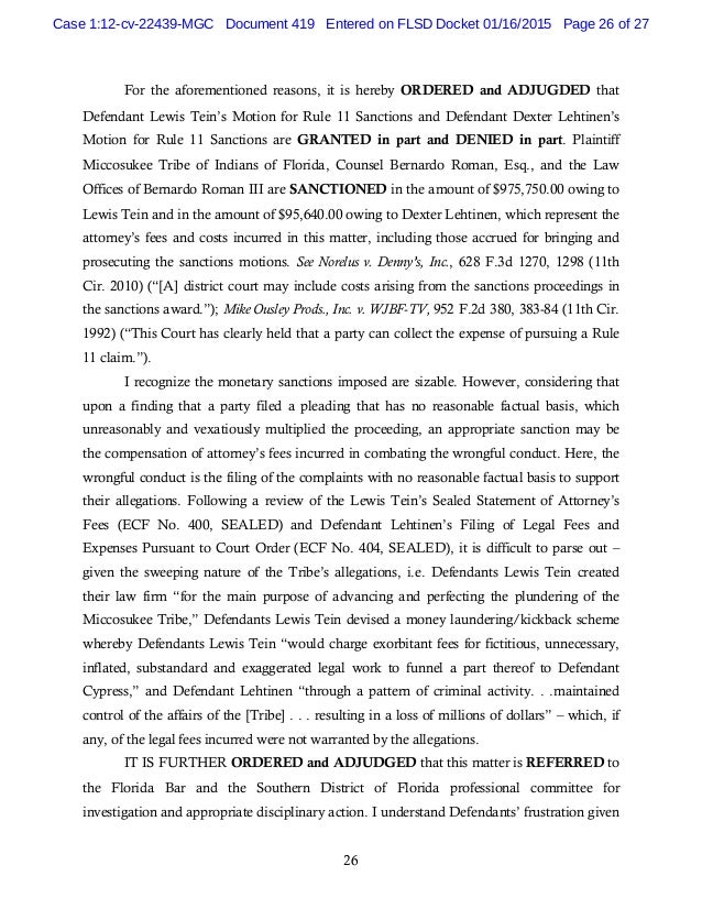 Order granting omnibus order granting defendants motions for sancti…