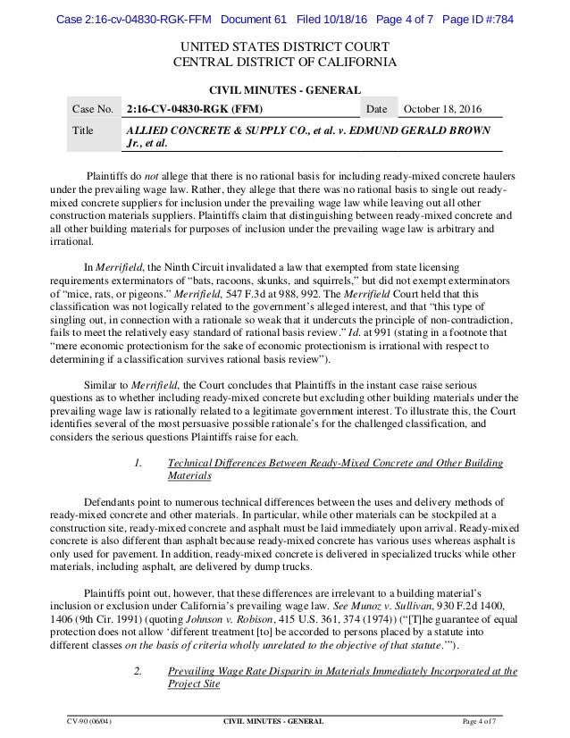 Federal Court Order Suspending Ab 219