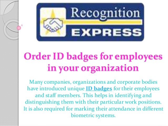 order id badges for employees in your organization