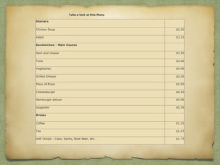 Ordering a meal | PPTX