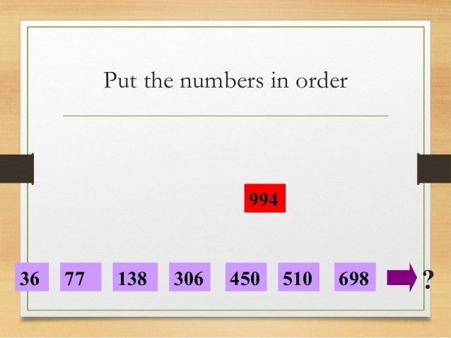 Ordering numbers powerpoint