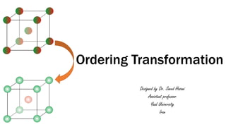 Ordering Transformation
Designed by Dr. Saeed Hasani
Assistant professor
Yazd University
Iran
 