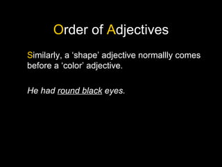 Order of Adjectives | PPT