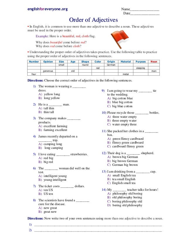 order of adjectives