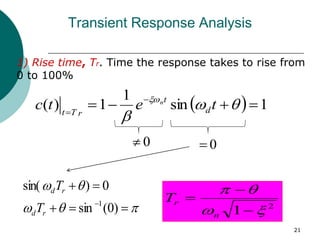 Tr Rise Time Formula Transfer Function Order of instruments.ppt