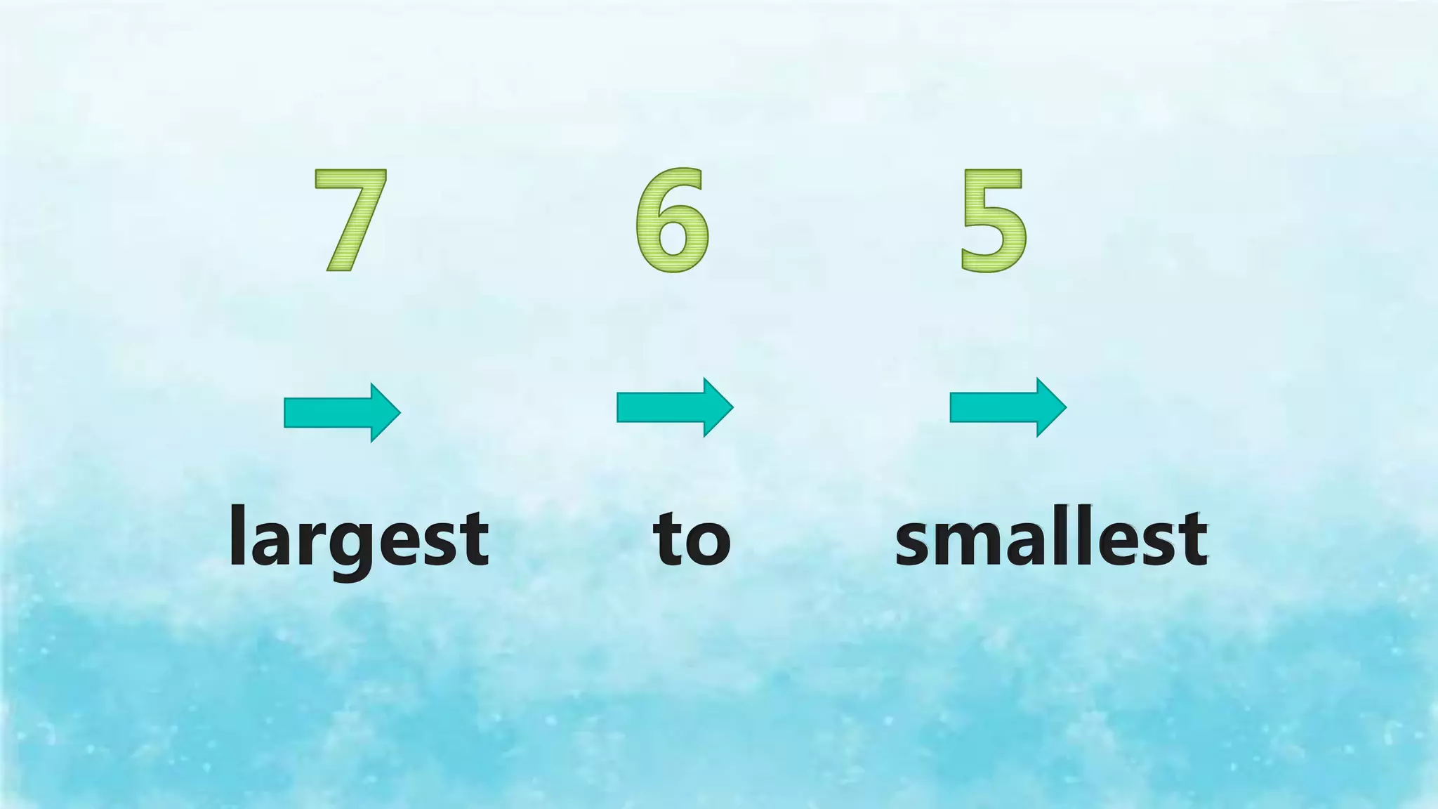 Order of numbers from largest to smallest | PPTX
