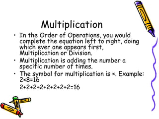 My Order of Operations Slide show | PPT