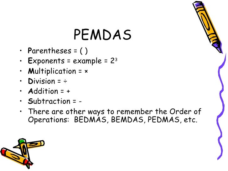 My Order of Operations Slide show