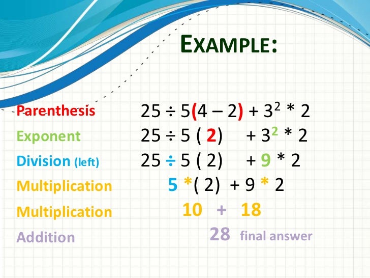 Order of Operations