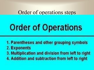 Order of operations | PPTX