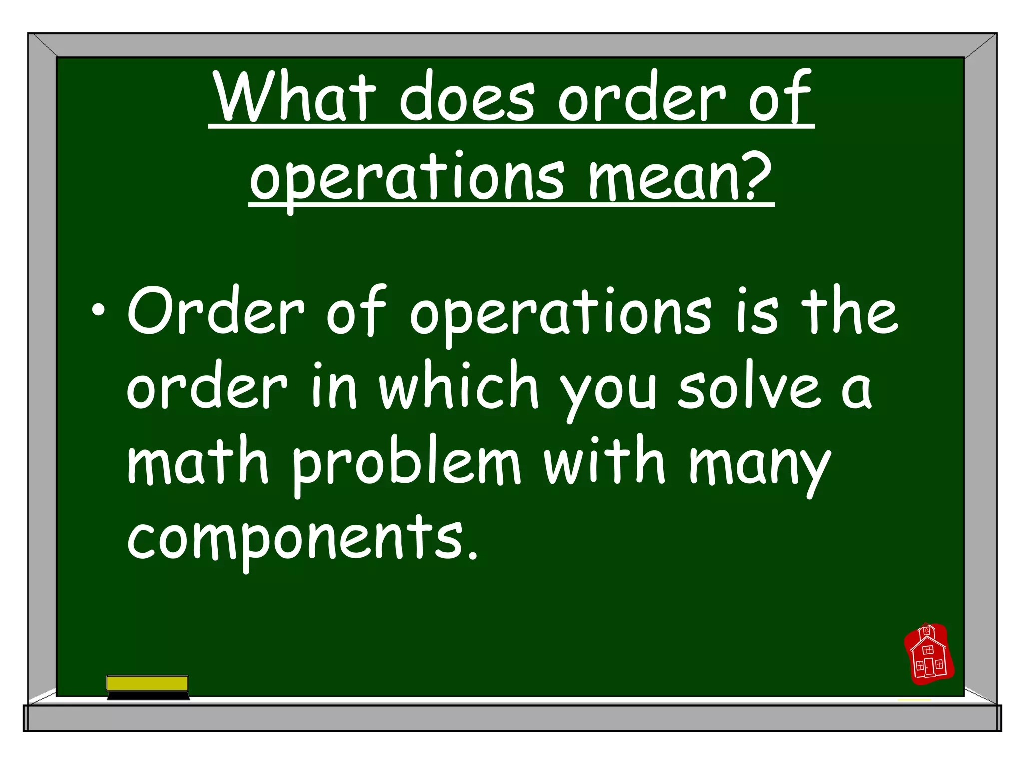 Order of operations Unit3 | PPT