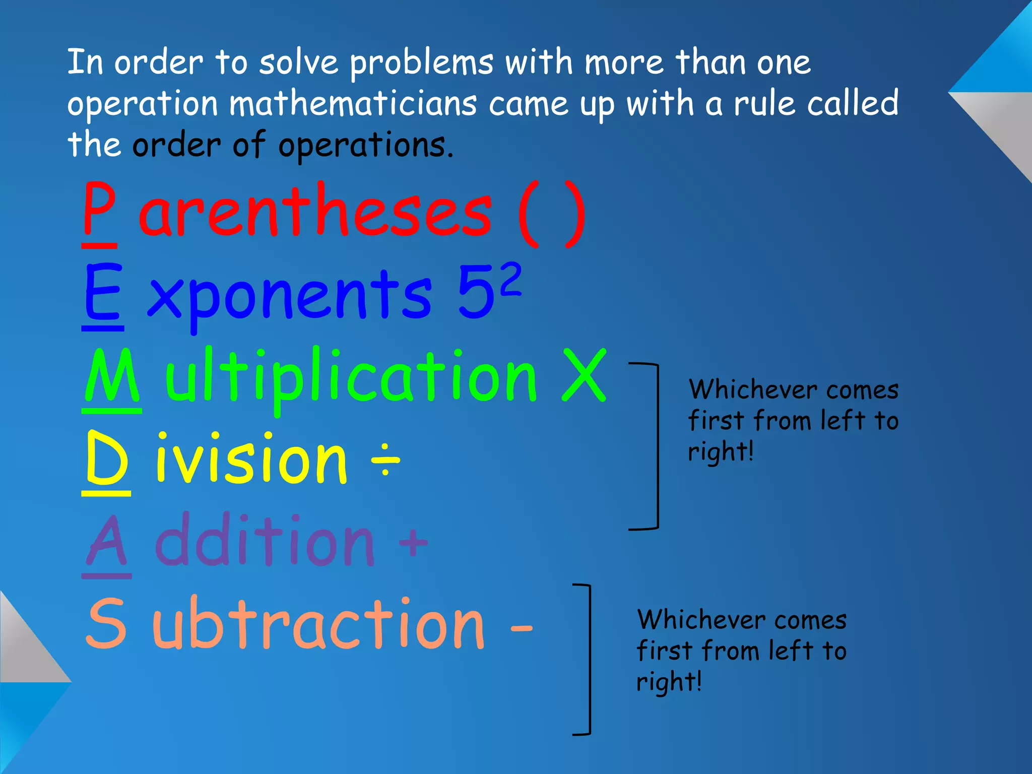 Order of Operations | PPTX