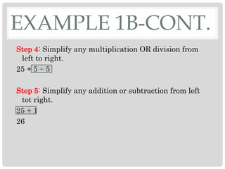 Order of operations | PPTX