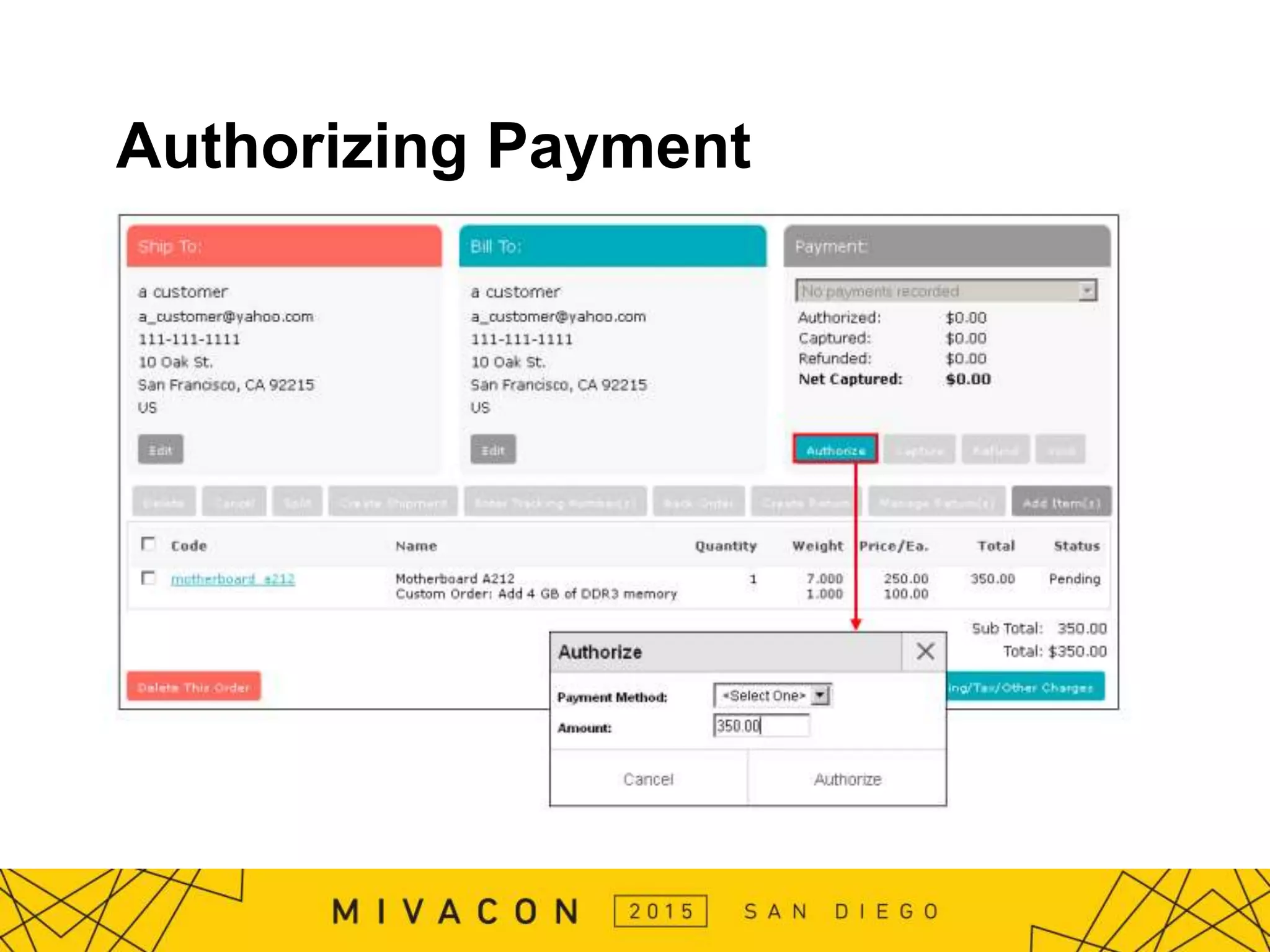 Authorizing Payment
 