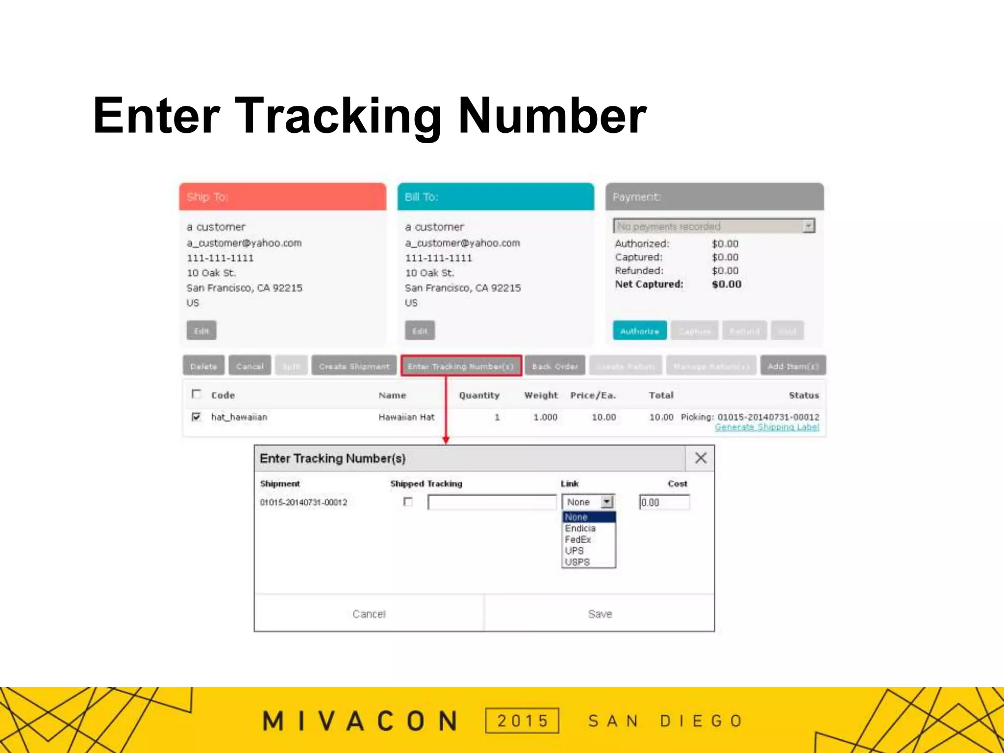 Enter Tracking Number
 