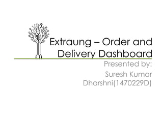 Extraung – Order and
Delivery Dashboard
Presented by:
Suresh Kumar Dharshni
 