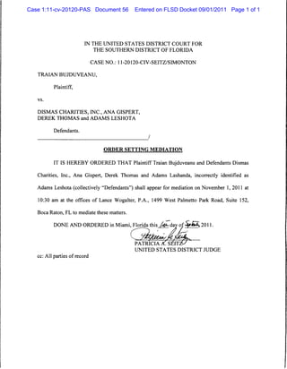 Case 1:11-cv-20120-PAS Document 56   Entered on FLSD Docket 09/01/2011 Page 1 of 1
 