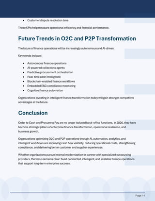 O2c Kpis Order to Cash and Procure to Pay - A Complete Guide | PDF