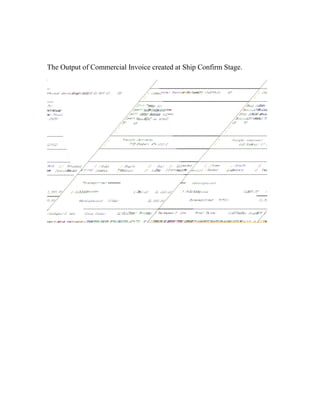 The Output of Commercial Invoice created at Ship Confirm Stage.
 