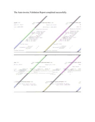 The Auto-invoice Validation Report completed successfully.
 