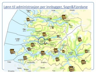 Lønn til administrasjon per innbygger, Sogn&Fjordane
 